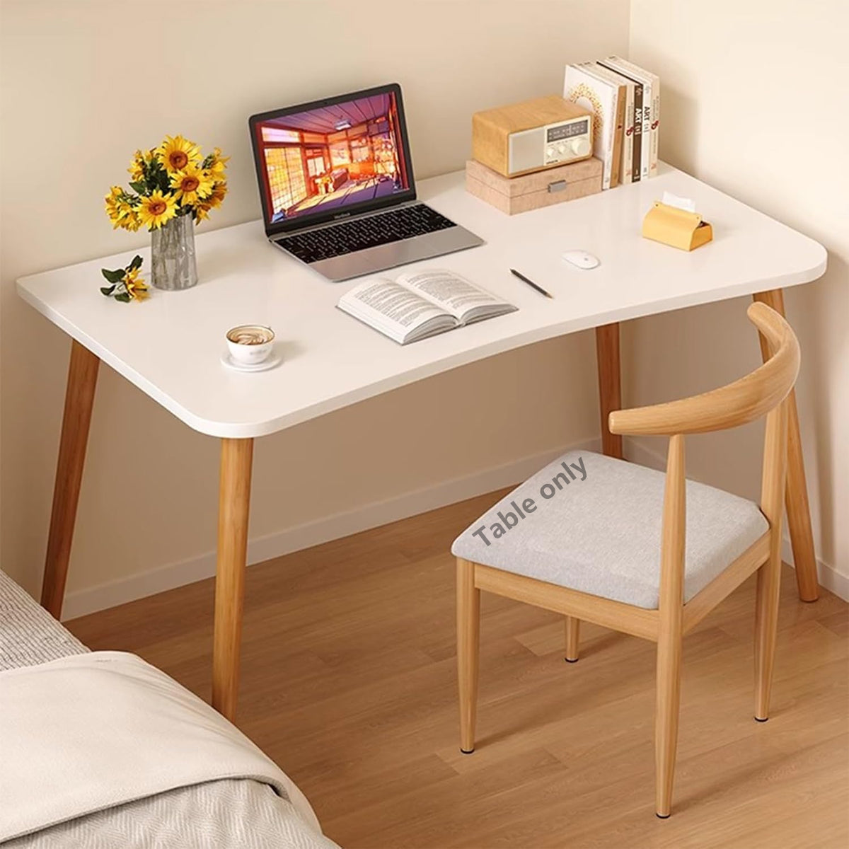 Rectangular Desktop Computer Desk for Home and Office