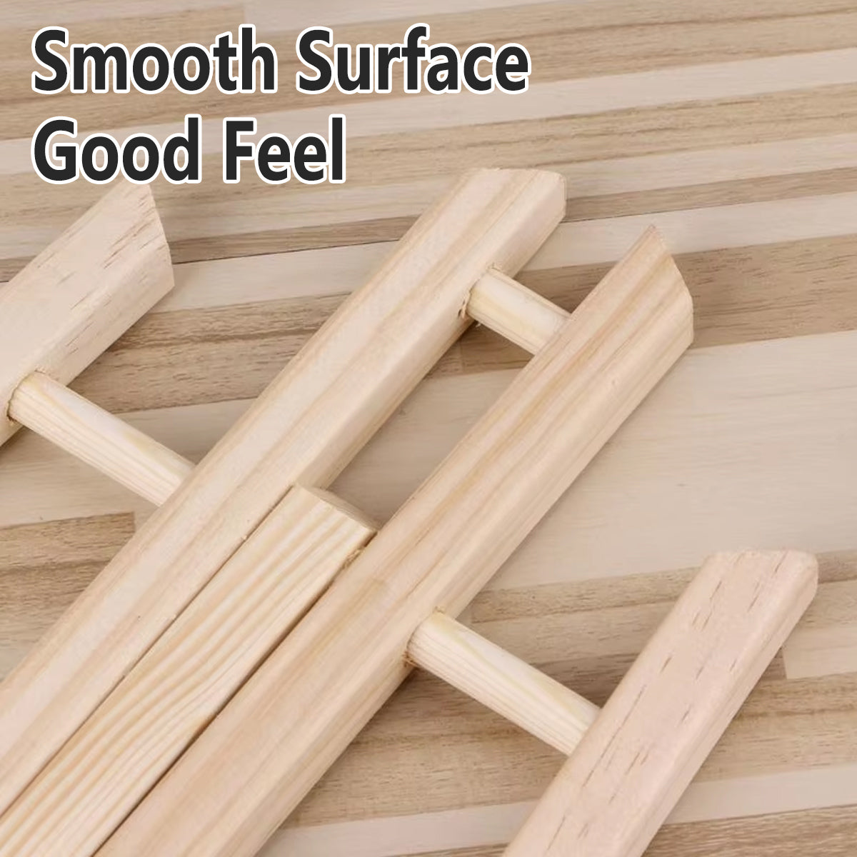 4 Pcs Mini Pine Wood Desktop Tripod Easel with Rope Support