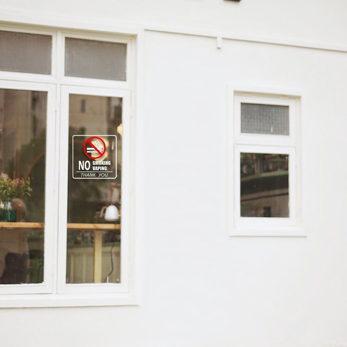 10 Pcs No Smoking Sign Sticker Waterproof Removable Label