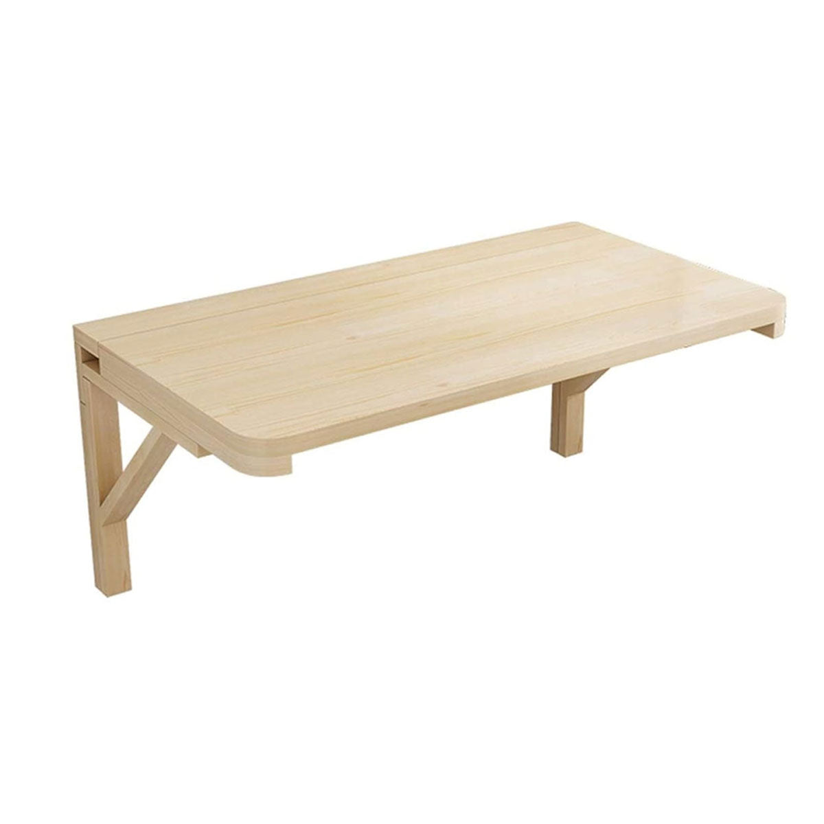 Wall-Mounted Foldable Wood Table with Space-Saving Design