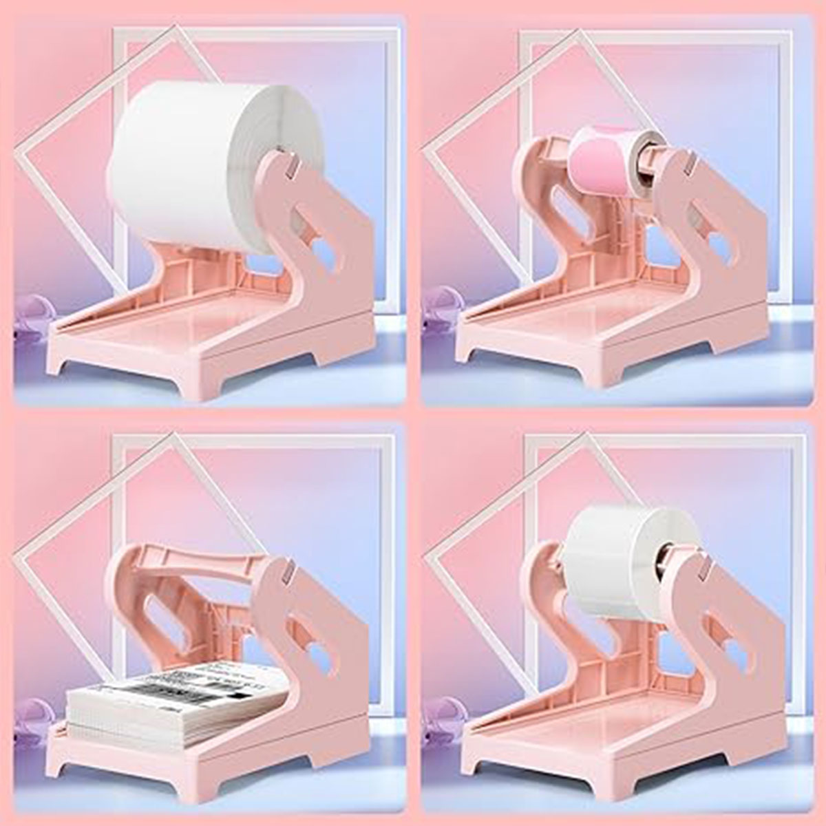 Pink Label Paper Holder Organizer Stand for Office Desk