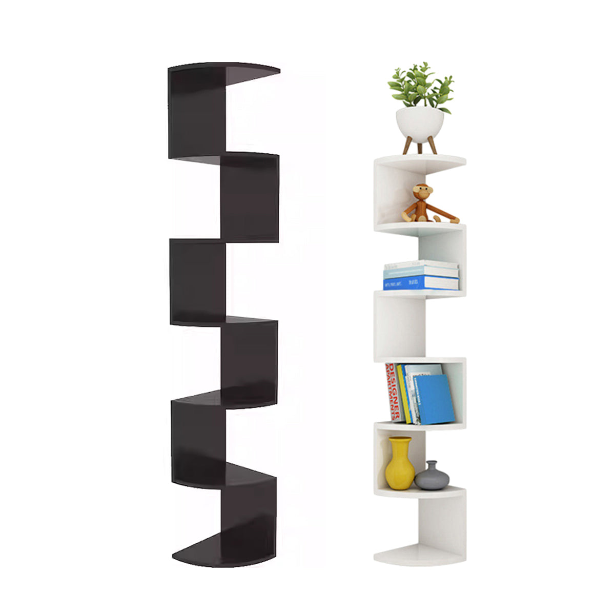 Corner Wall Mounted Storage Rack Multi Tier PVC Shelf for Bathroom or ...