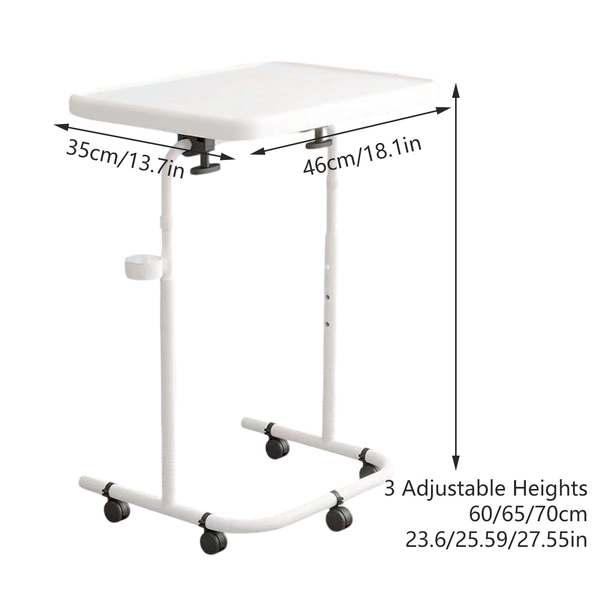 Adjustable Folding Table with Mobile Design and Tilt Desktop