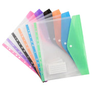 12 Pcs Binder Pouch 11-Hole Vertical File Bag Waterproof PP