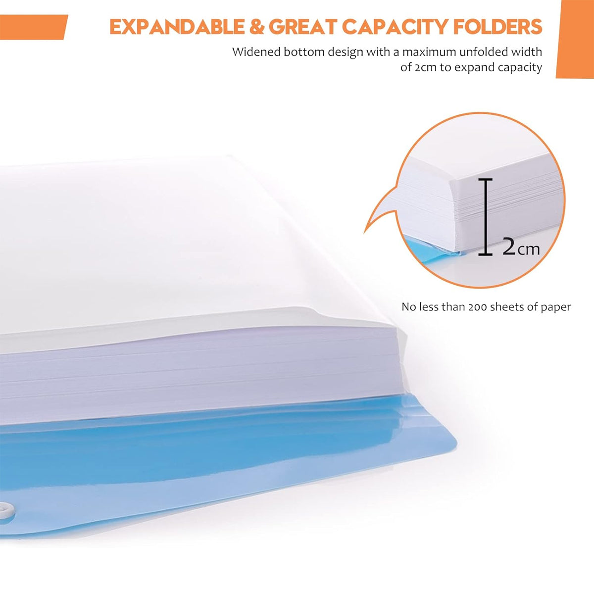 12 Pcs Binder Pouch 11-Hole Vertical File Bag Waterproof PP