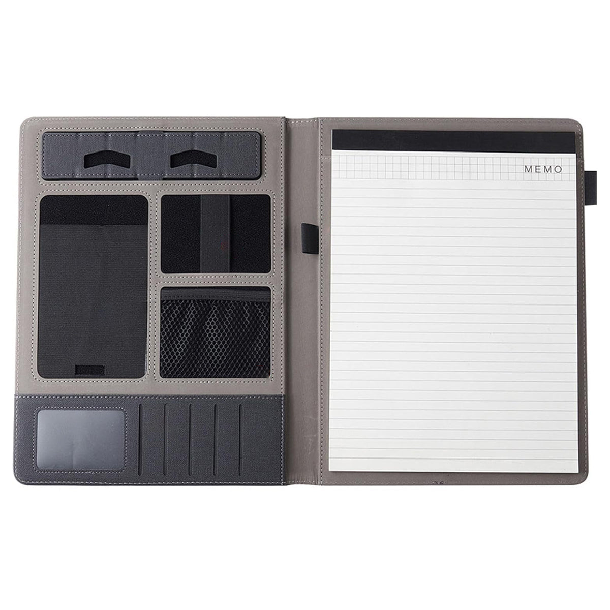 A4 Business File Folder PU Leather with Device Holder