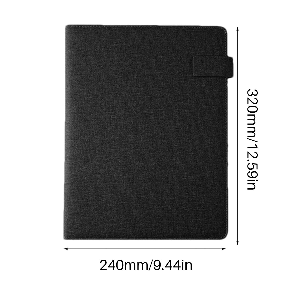 A4 Business File Folder PU Leather with Device Holder