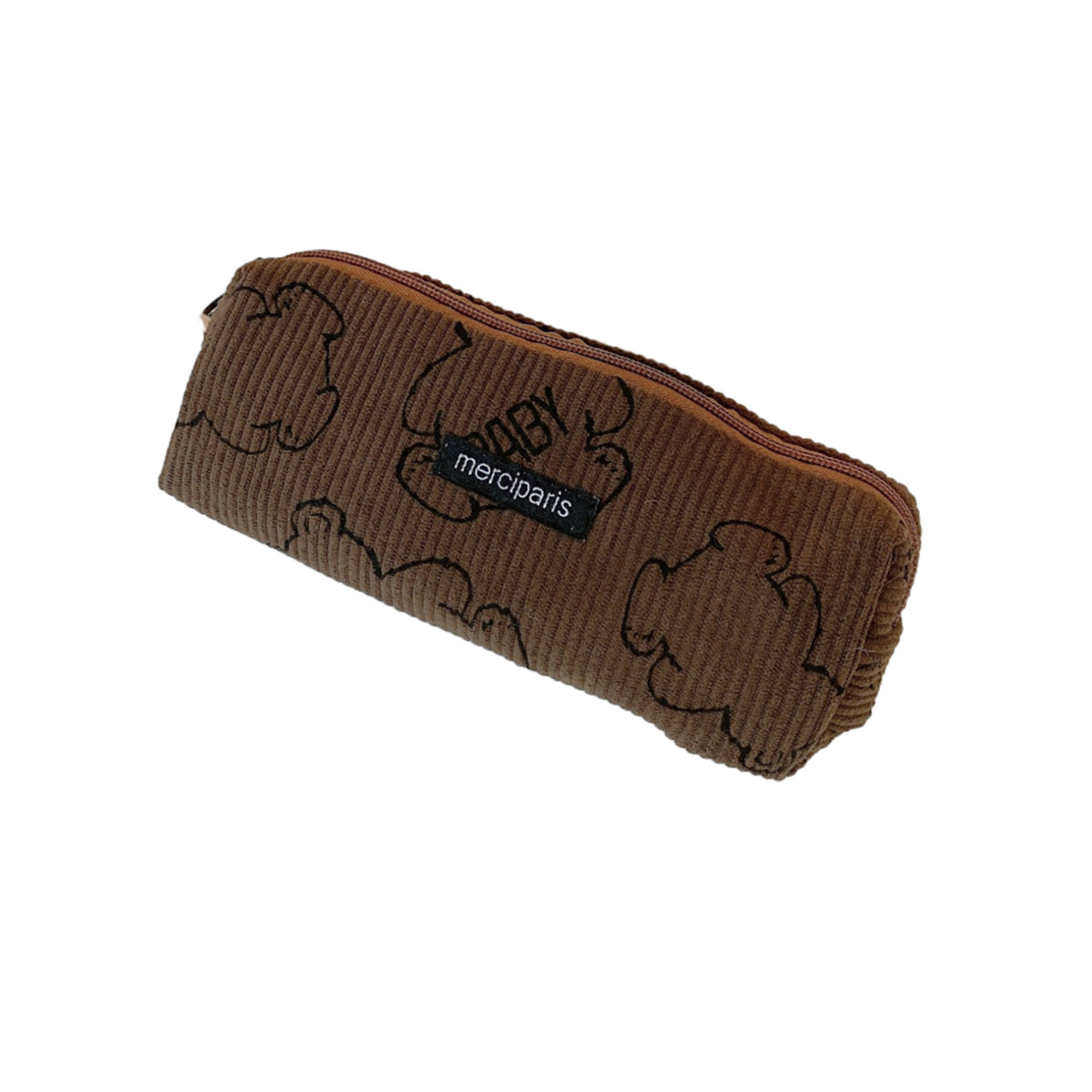 Pencil Case Organiser Bag Large Capacity Corduroy Zipper