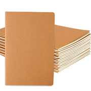 12 Pcs Kraft Paper Notebooks Blank Grid and Lined Brown Covers