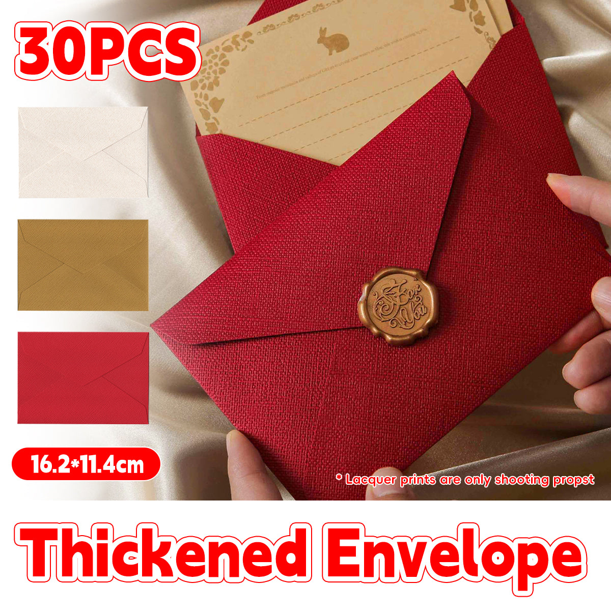 30 Pcs Linen Envelopes 250gsm for Wedding Invites