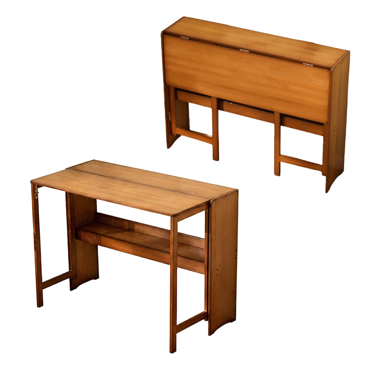 Bamboo Folding Student Desk with Storage Shelf