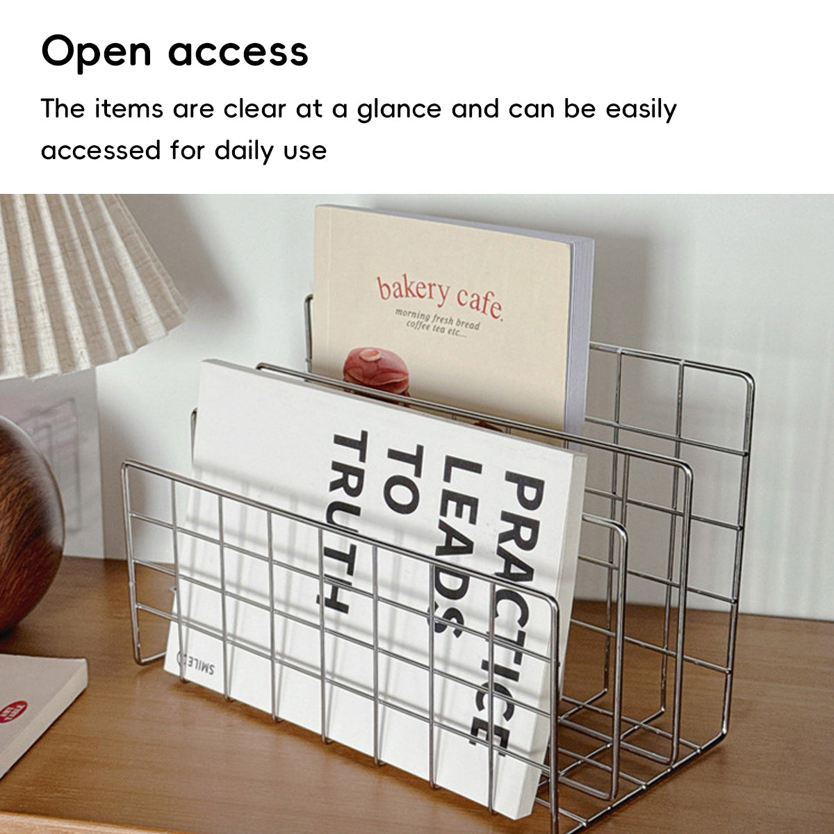 Minimalist Metal Book Holder Desktop Organizer