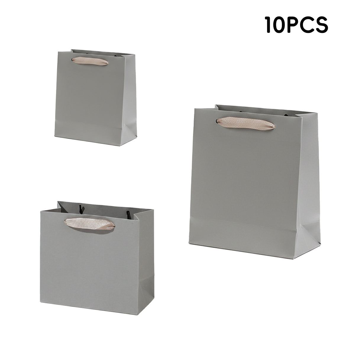 10pcs Paper Gift Bags with Ribbon Handles