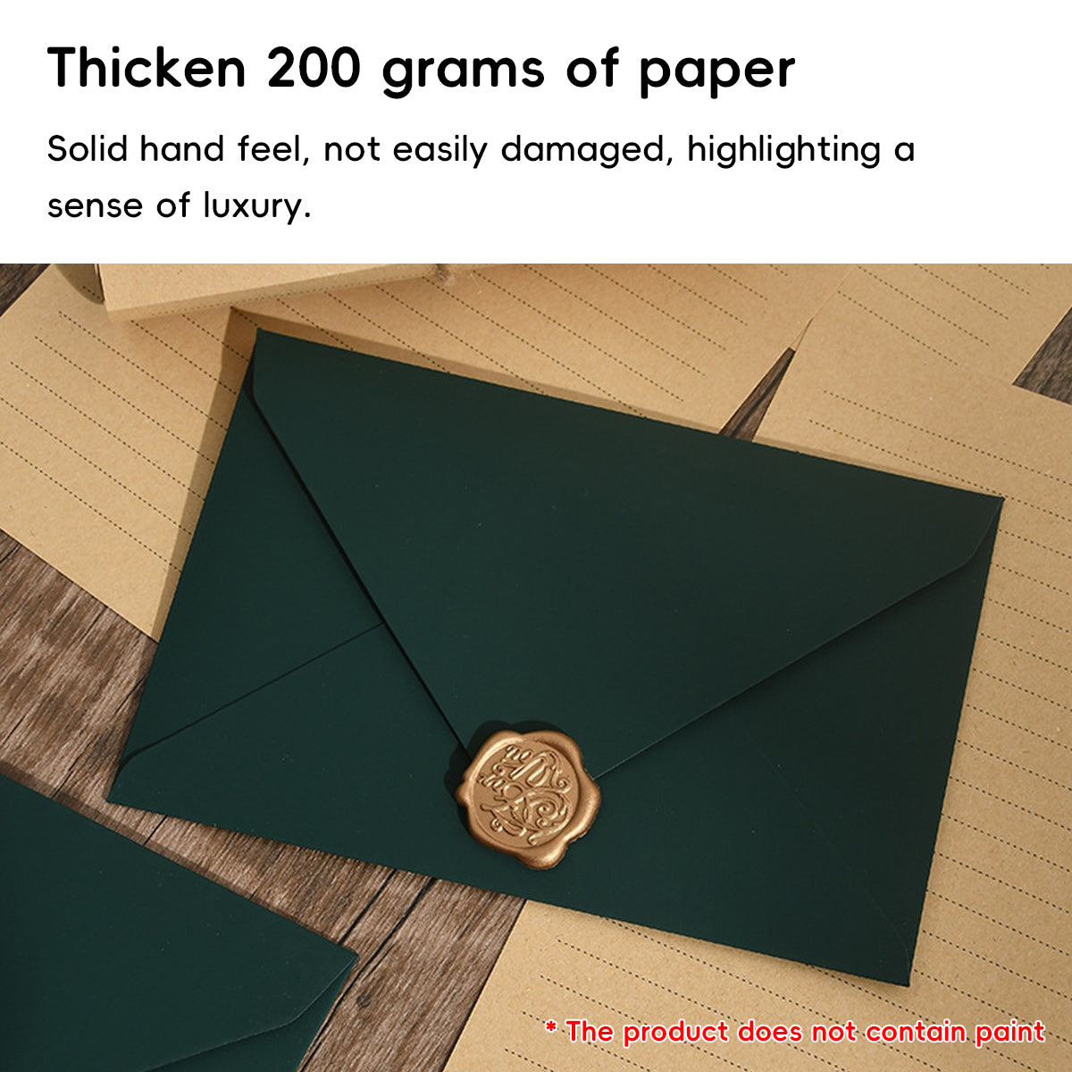 30 Pcs Dark Green Envelopes 200gsm for Invitations