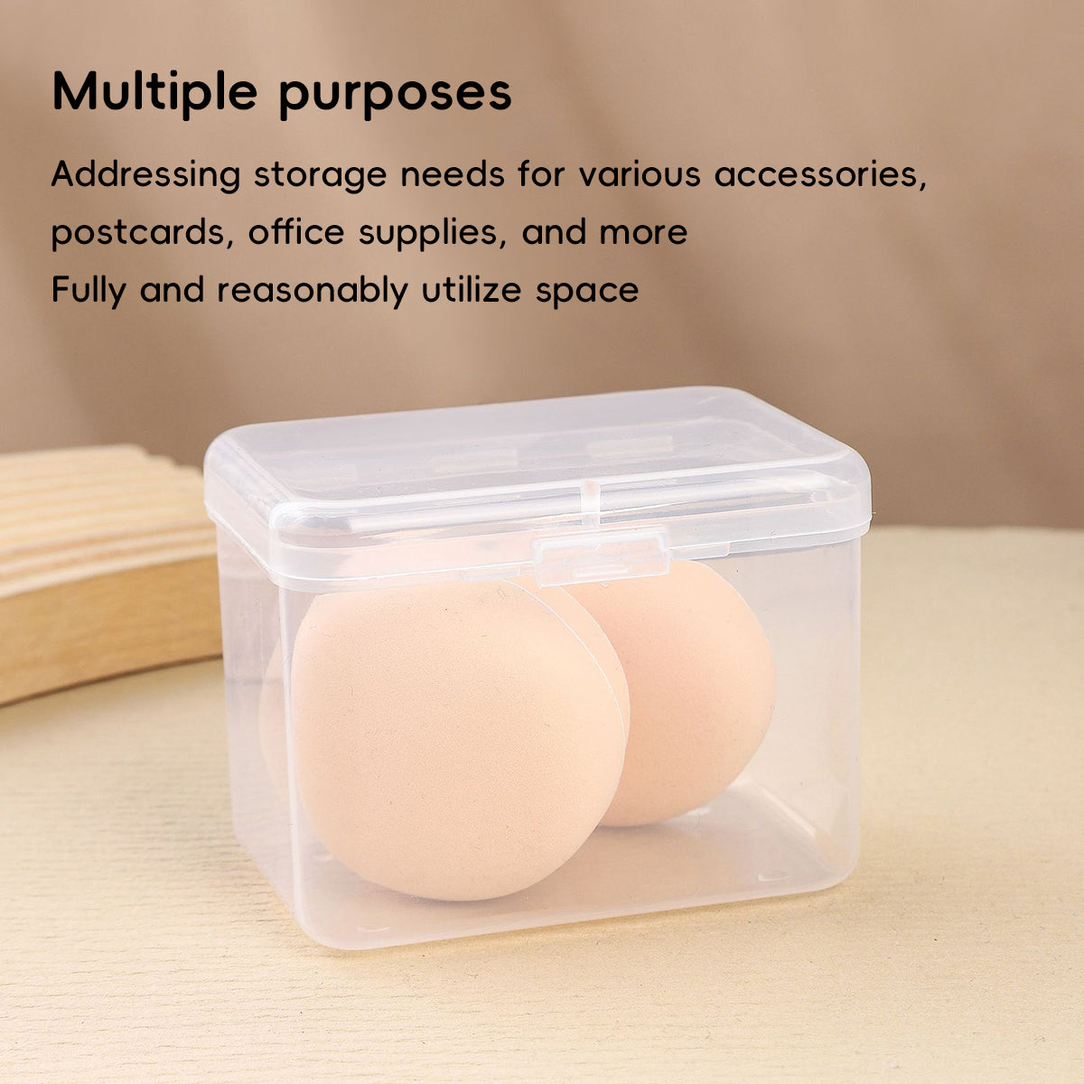10pcs Mini Clear Plastic Boxes with Snap Lids