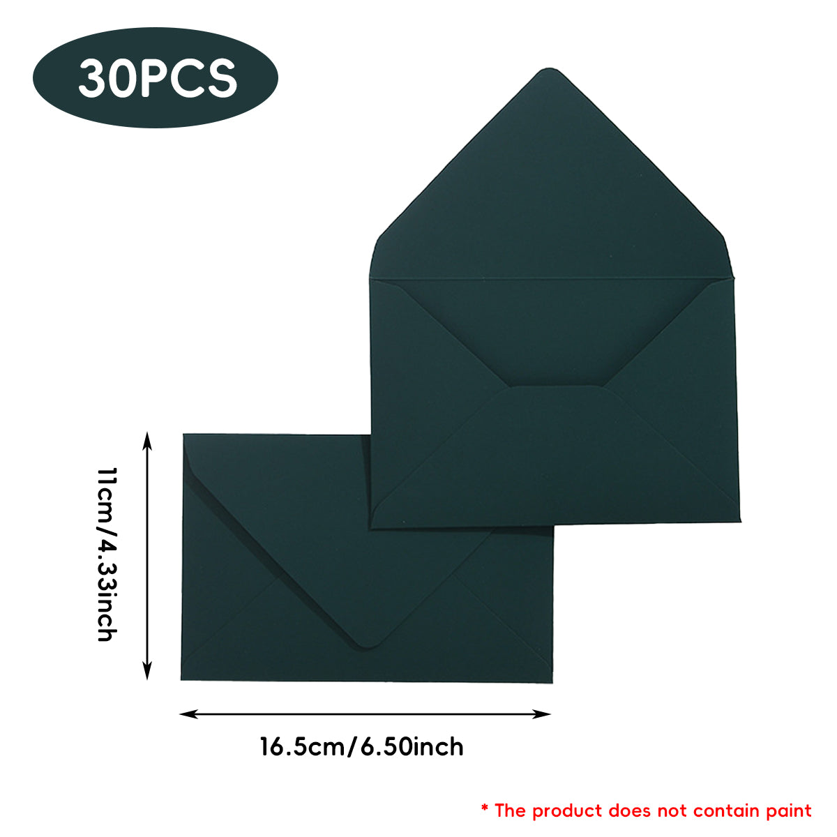 30 Pcs Dark Green Envelopes 200gsm for Invitations
