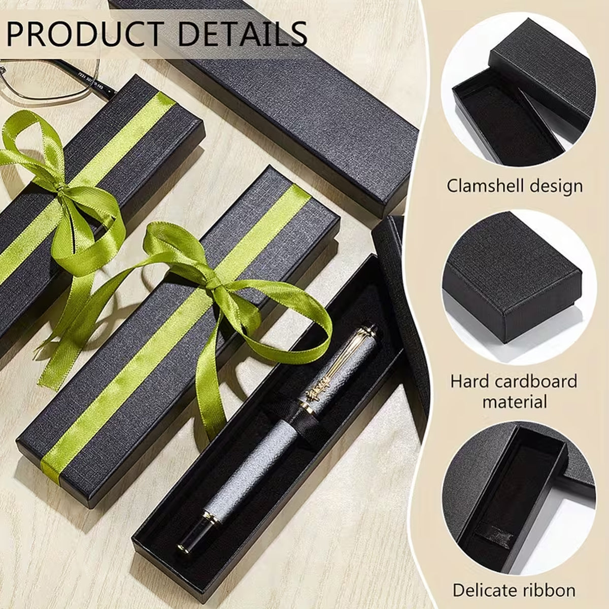 20pcs Clamshell Pen Cases with Velvet Lining
