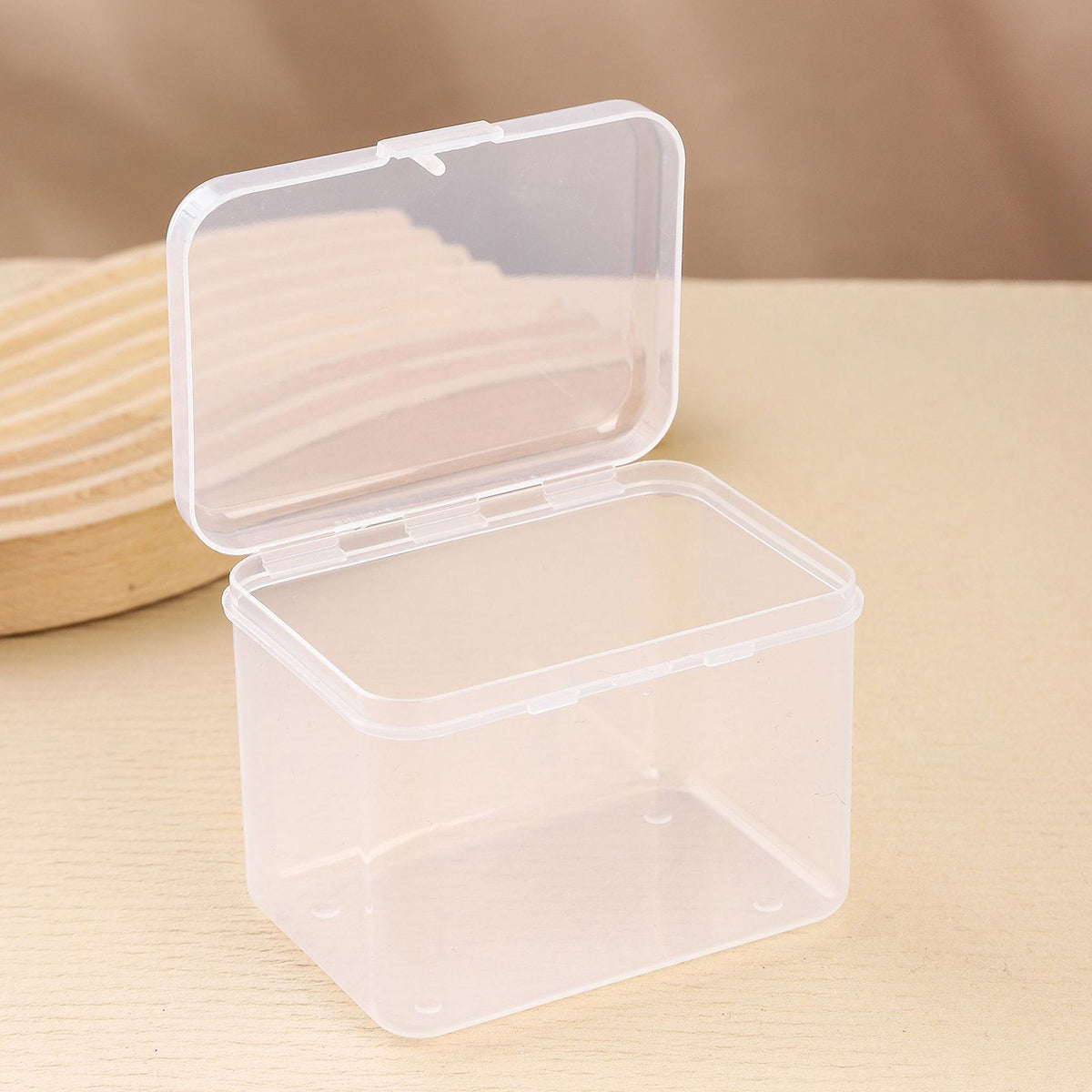 10pcs Mini Clear Plastic Boxes with Snap Lids