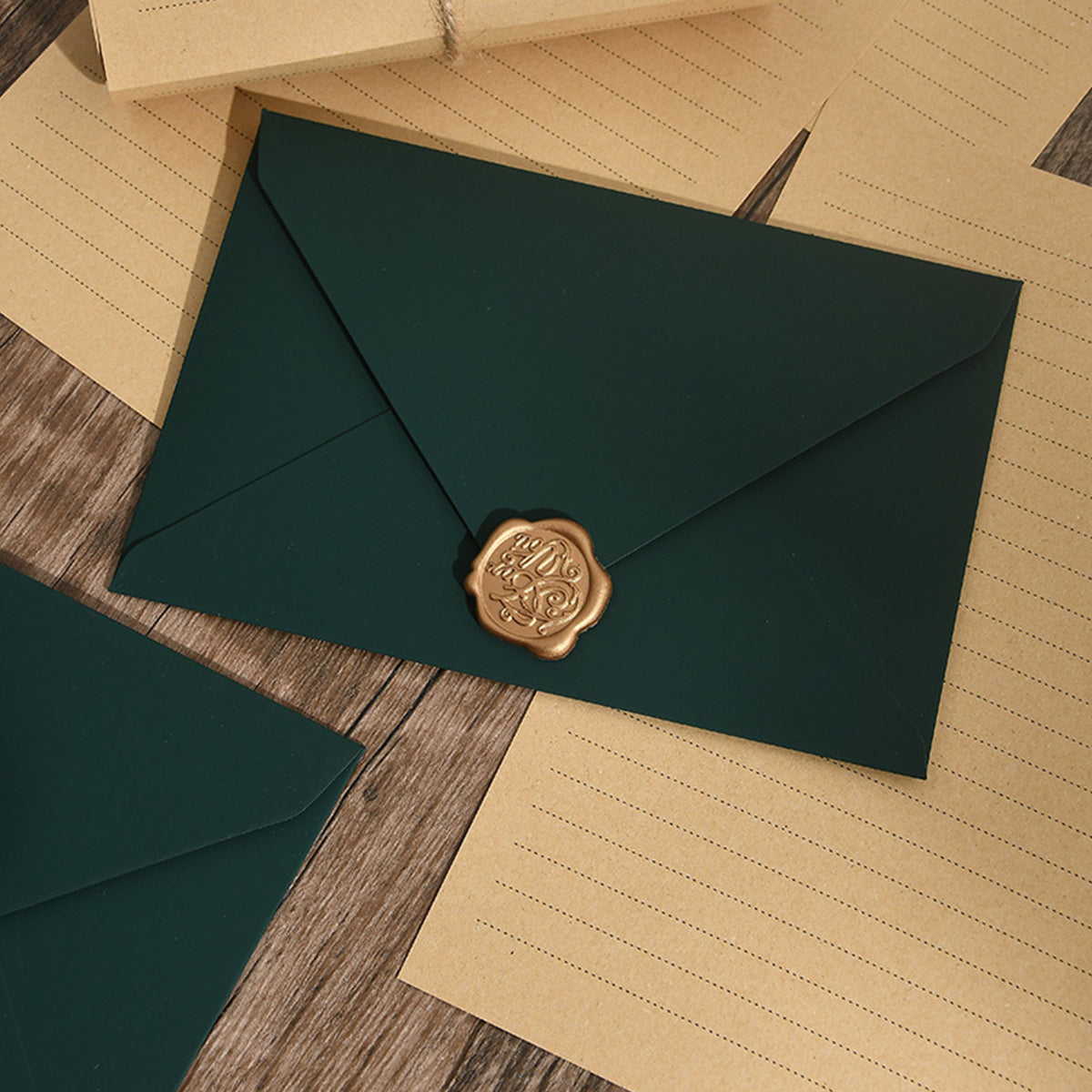 30 Pcs Dark Green Envelopes 200gsm for Invitations