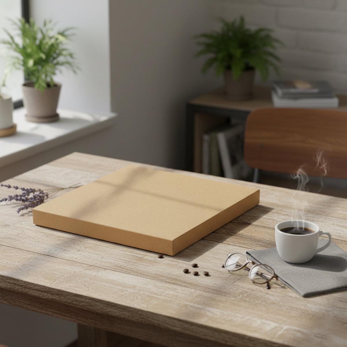 50pcs Brown Kraft Paper Shipping Boxes 2 Sizes
