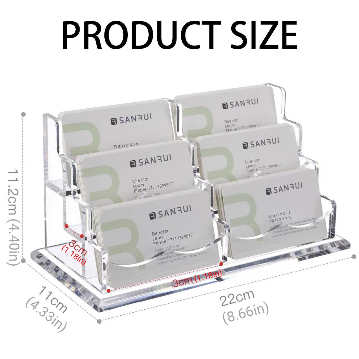 Acrylic Business Card Holder Multi Layer Organizer