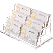Acrylic Multi Layer Business Card Holder with Stable Thick Base