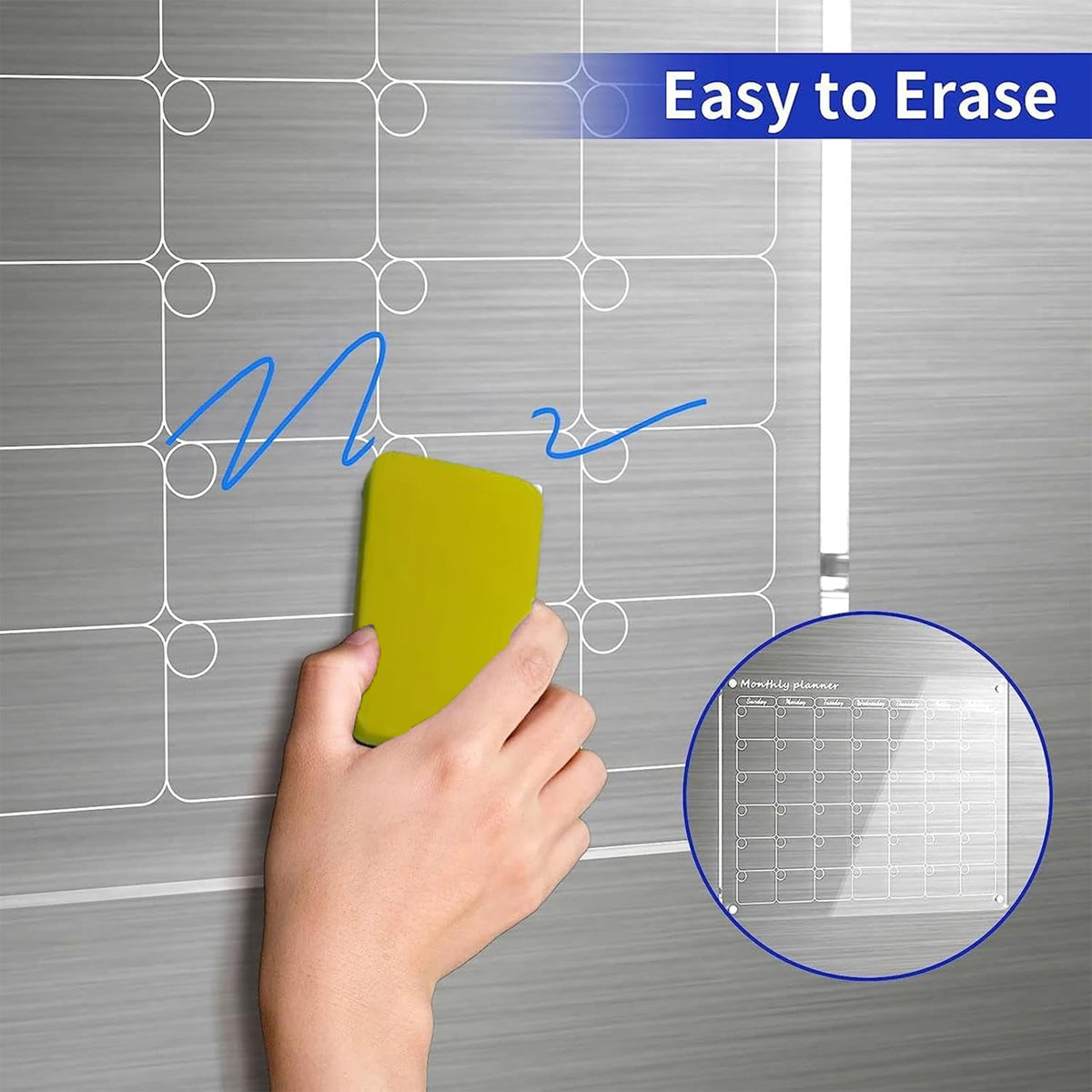 Magnetic Transparent Acrylic Writing Board with 6 Markers