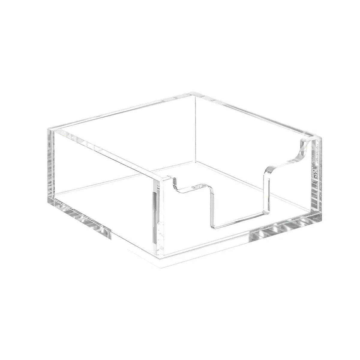 Clear Acrylic 4 Inch Sticky Note Holder Organizer for Desk