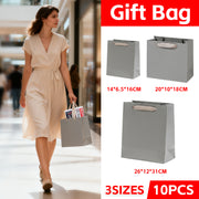 10pcs Paper Gift Bags with Ribbon Handles