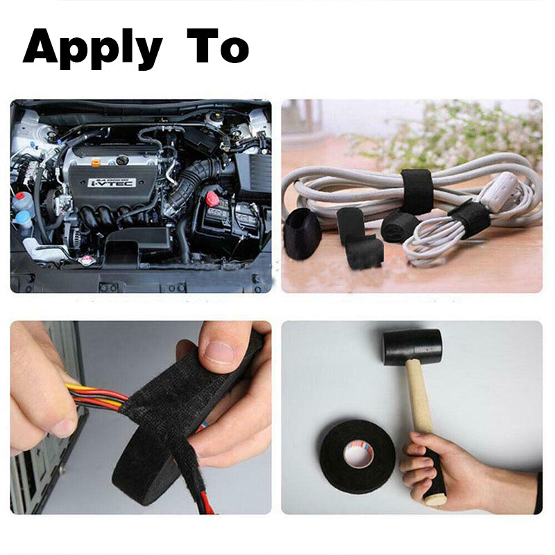 4 Pcs 19mm x 15m Adhesive Cloth Fabric Harness Tape for Car