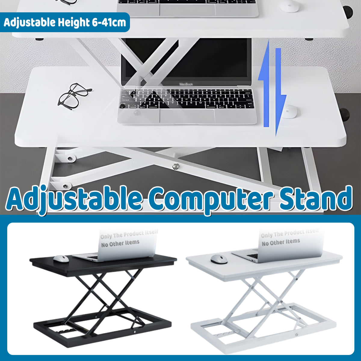 Adjustable Ergonomic Computer Stand for Home Office Desk