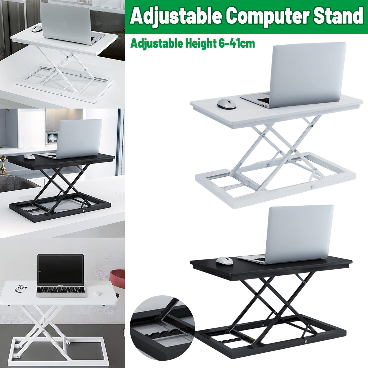 Adjustable Ergonomic Computer Stand for Home Office Desk