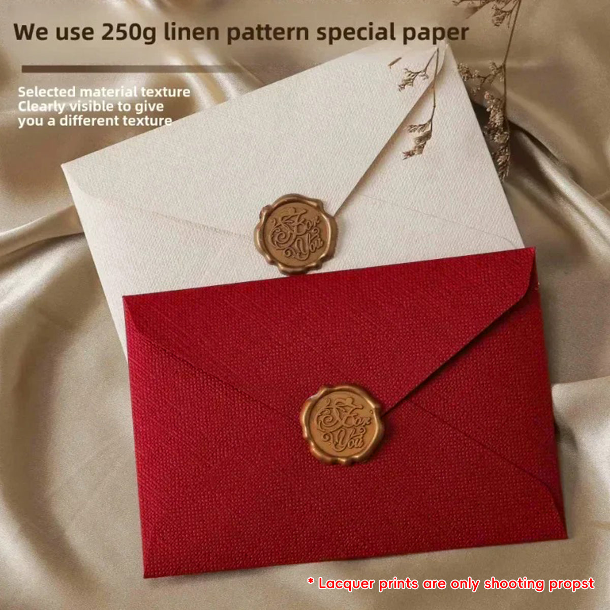 30 Pcs Linen Envelopes 250gsm for Wedding Invites