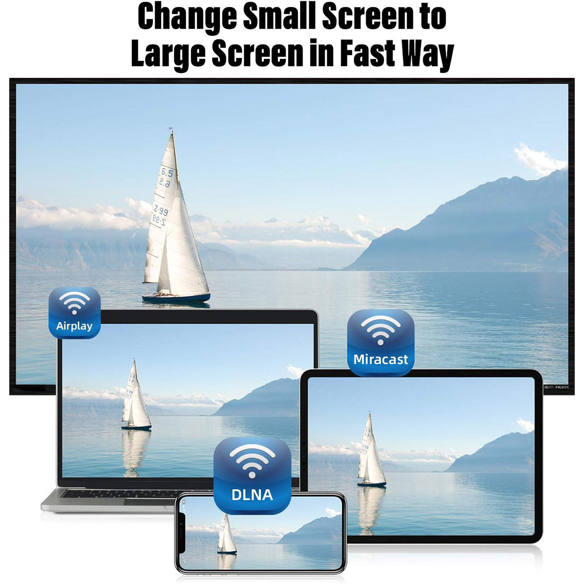 AnyCast WiFi HDMI TV Stick 1080P Full HD Mirror