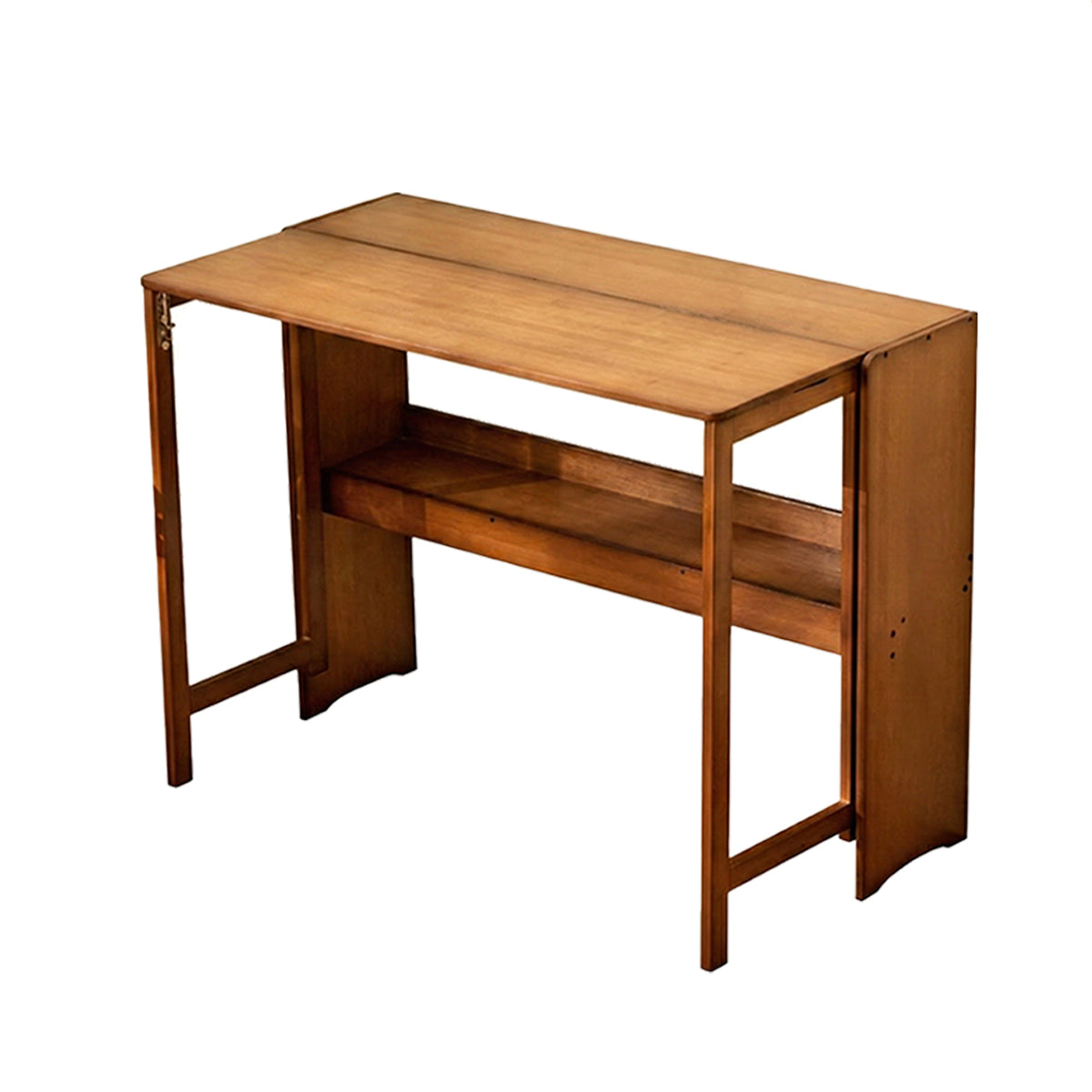 Bamboo Folding Student Desk with Storage Shelf