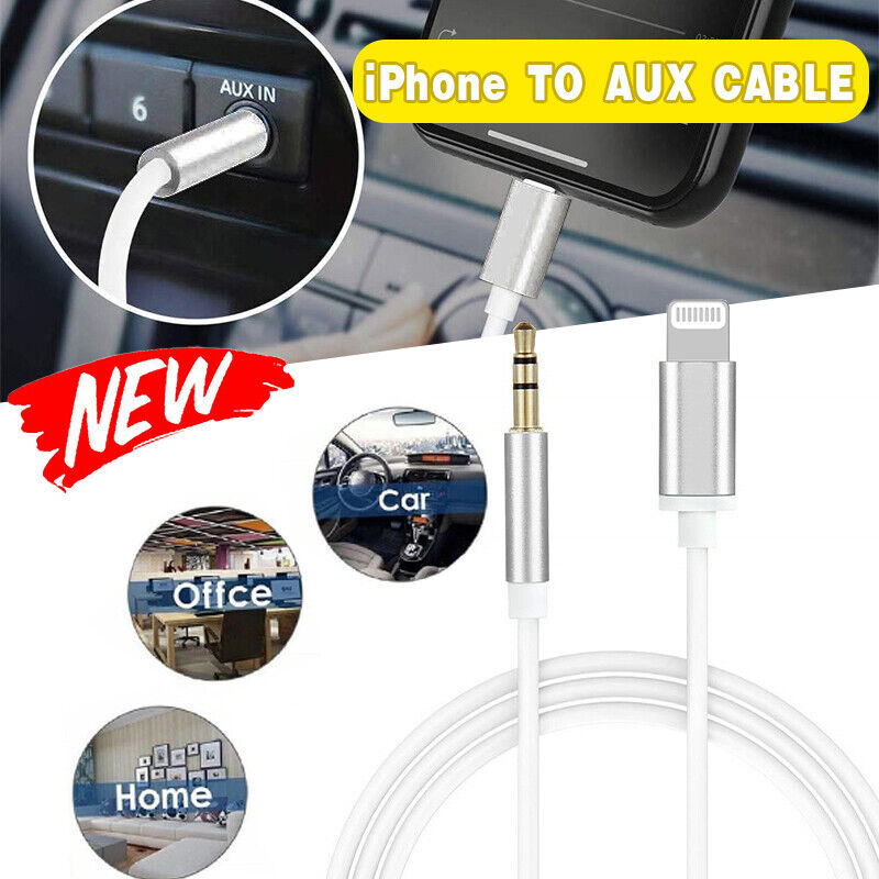 Lightning to 3.5mm Aux Audio Cable 1m