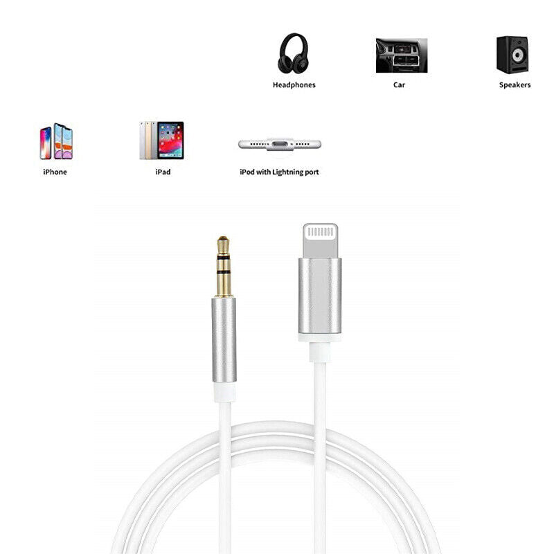Lightning to 3.5mm Aux Audio Cable 1m