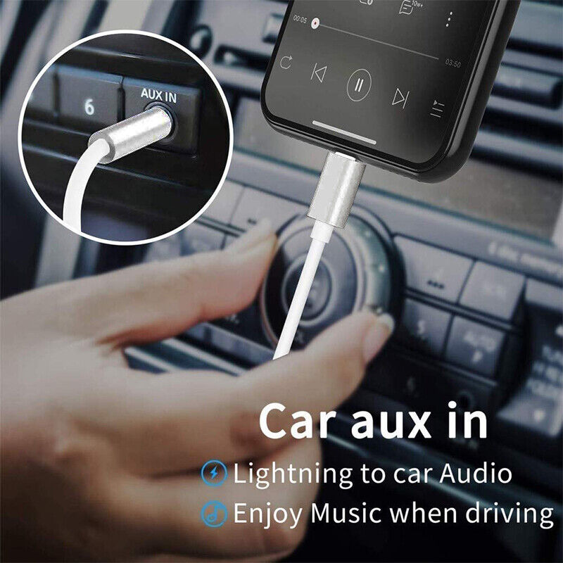 Lightning to 3.5mm Aux Audio Cable 1m