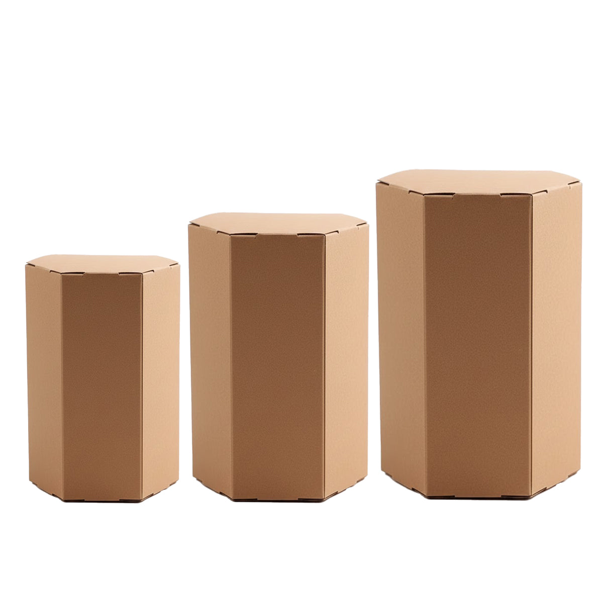 20pcs Kraft Paper Hexagon Gift Boxes for Parties