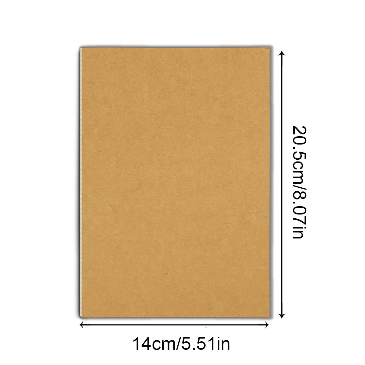 20 Pcs Kraft Paper Notebooks Lined Pages Stitched Binding