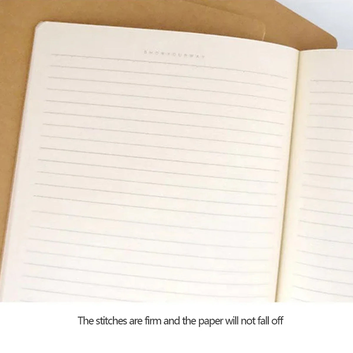 20 Pcs Kraft Paper Notebooks Lined Pages Stitched Binding