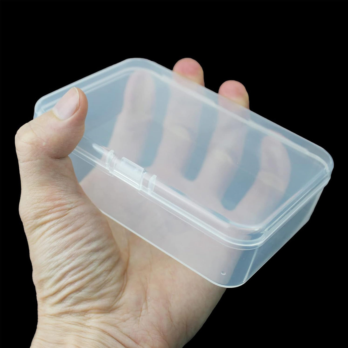 10 Pcs Clear PP Plastic Storage Boxes with Lid