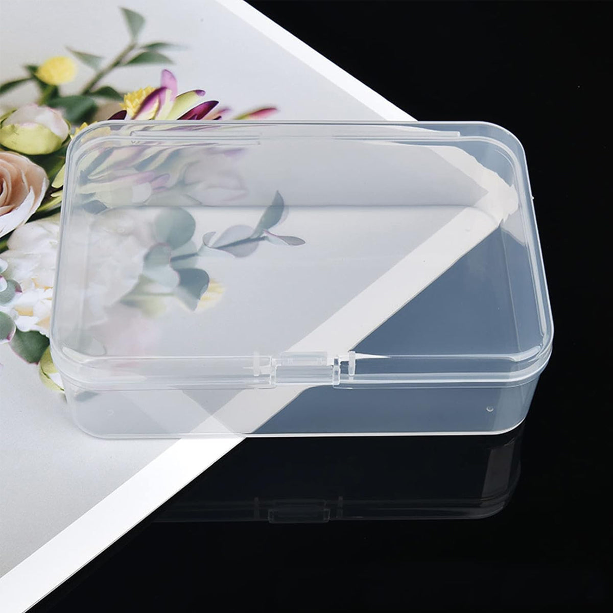 10 Pcs Clear PP Plastic Storage Boxes with Lid