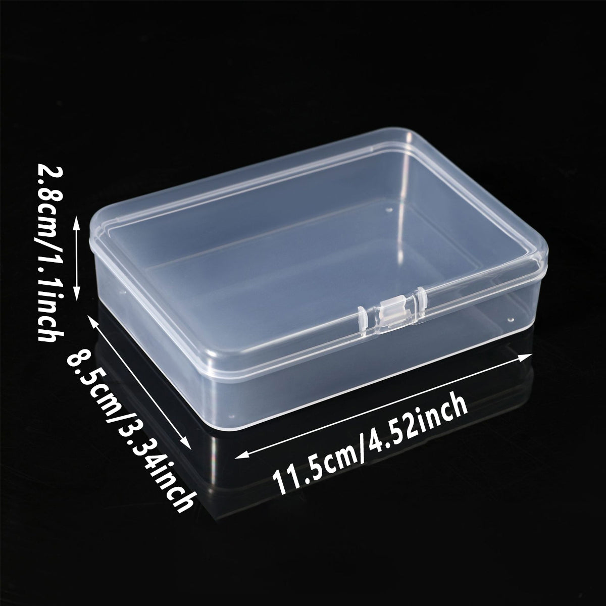 10 Pcs Clear PP Plastic Storage Boxes with Lid