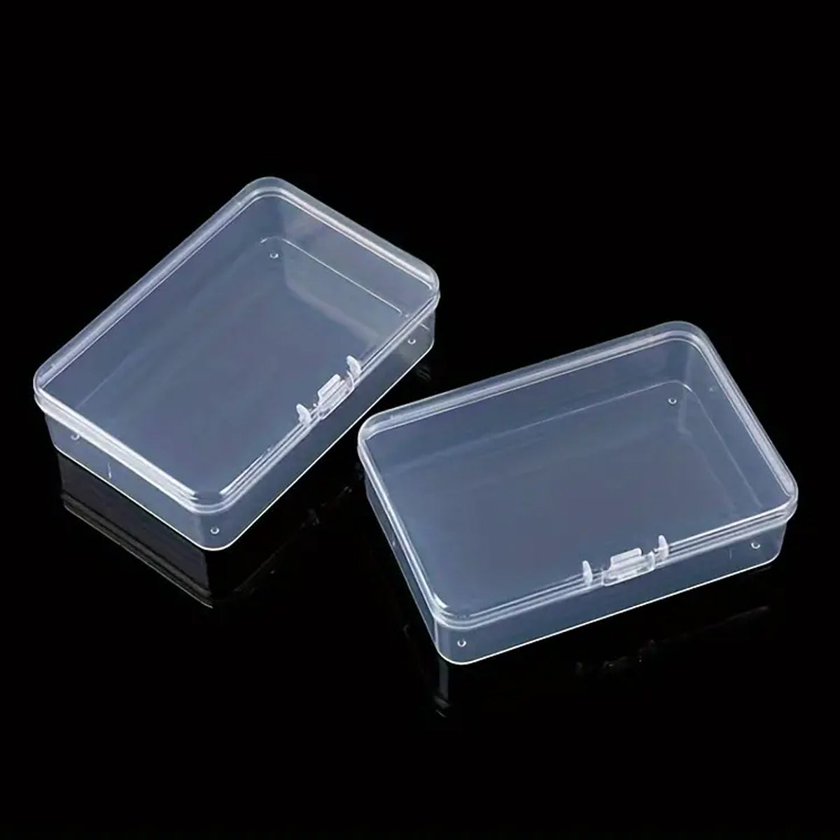 10 Pcs Clear PP Plastic Storage Boxes with Lid