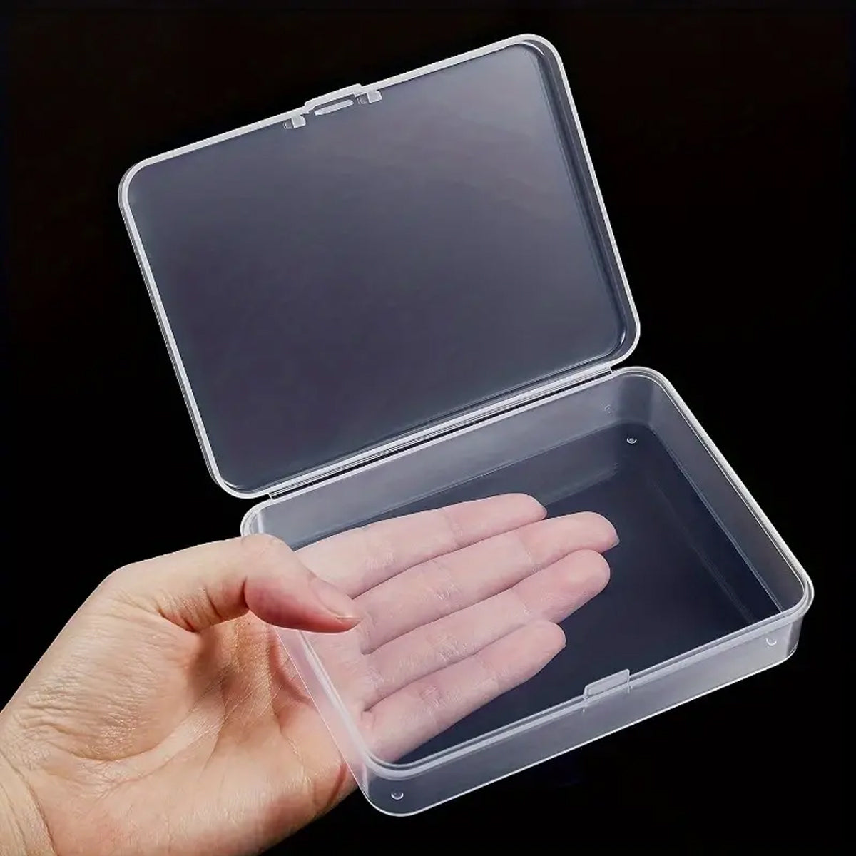 10 Pcs Clear PP Plastic Storage Boxes with Lid