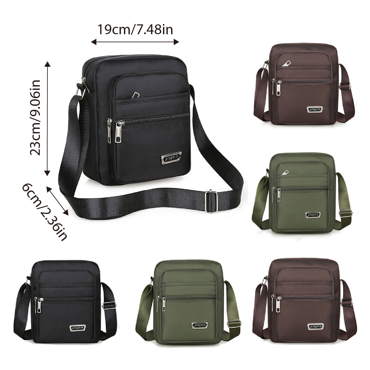 Men's Crossbody Bag Polyester Travel Messenger