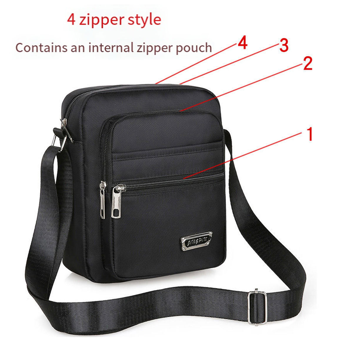 Men's Crossbody Bag Polyester Travel Messenger