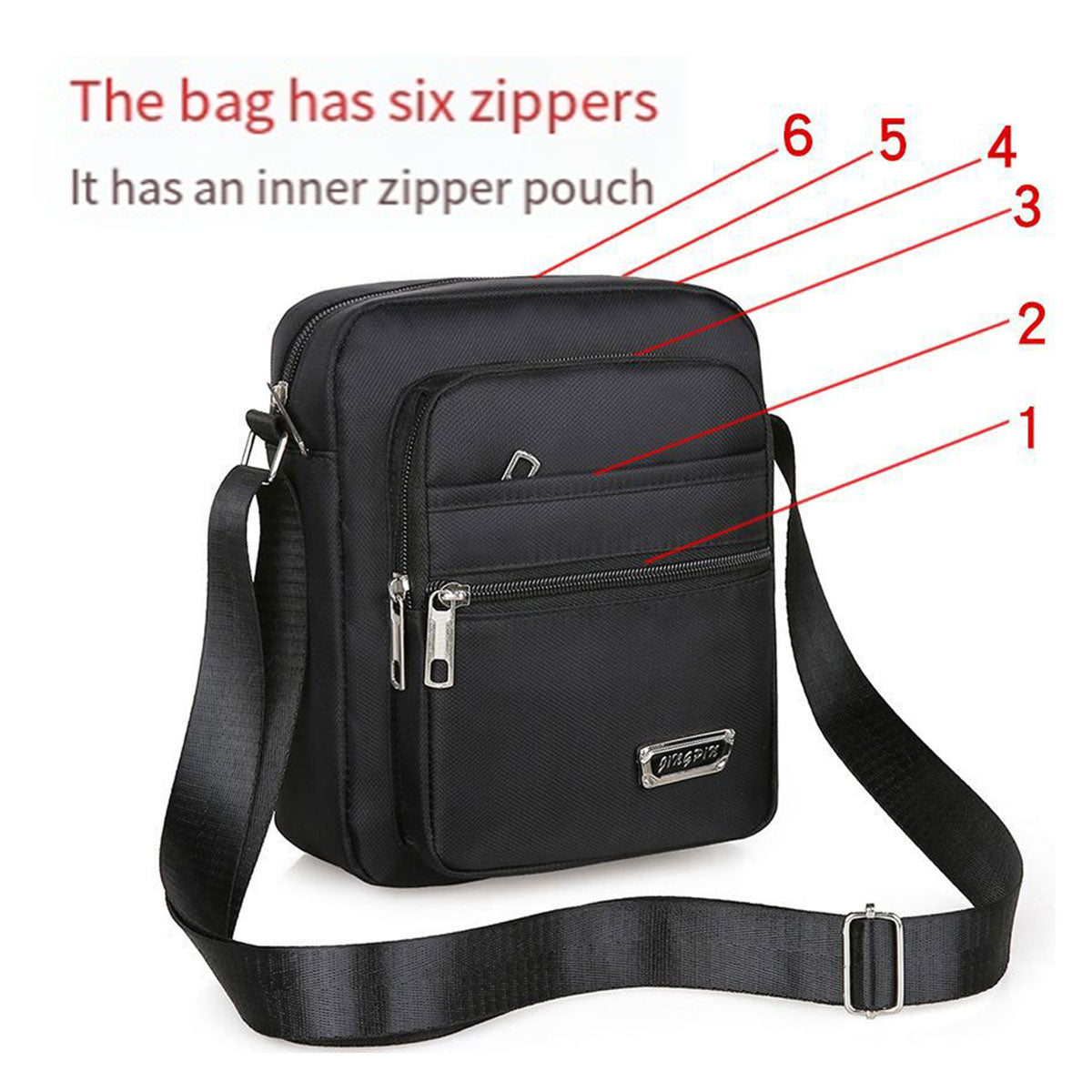 Men's Crossbody Bag Polyester Travel Messenger