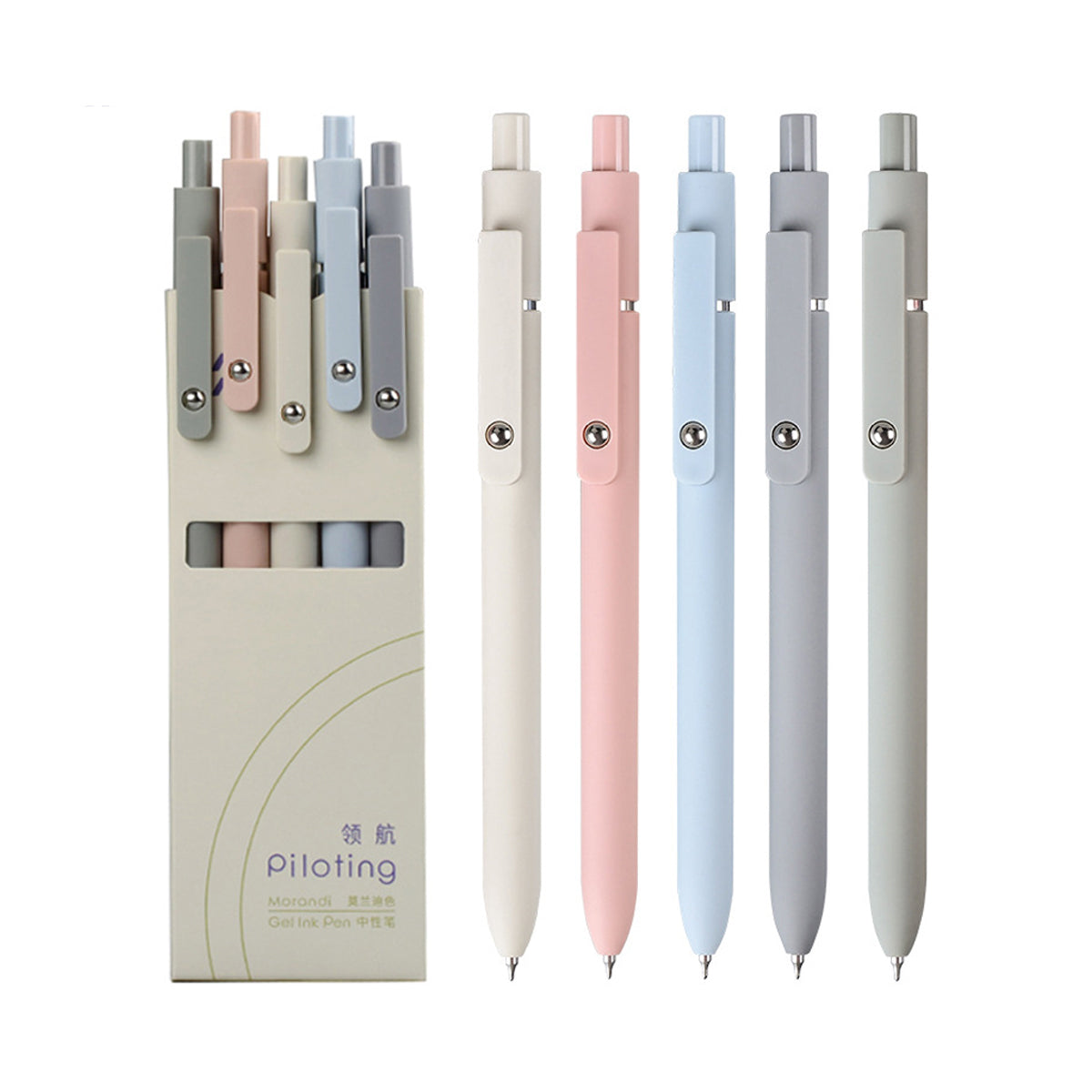 5 Pcs Press Gel Pens Smooth Writing Office School Use
